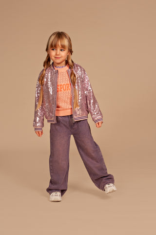 Jeanshose Wide Denim Violett von Stains & Stories