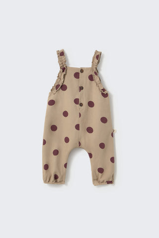 Baby Latzhose Lily Stone Grau mit Punkten von Cozmo
