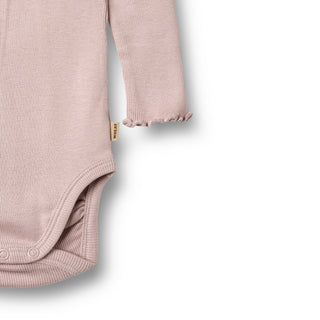 Modal Rib-Langarm-Body Lotta Soft Lilac von Wheat