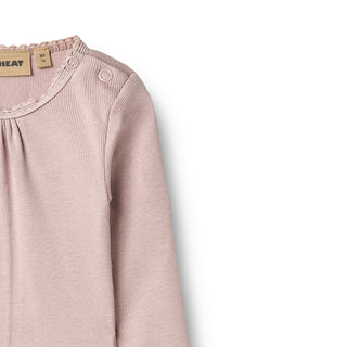 Modal Rib-Langarm-Body Lotta Soft Lilac von Wheat