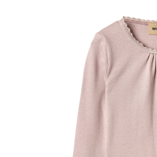 Modal Rib-Langarm-Body Lotta Soft Lilac von Wheat