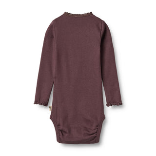 Modal Rib-Langarm-Body Lotta Fudge von Wheat