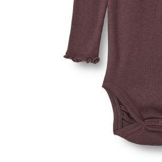 Modal Rib-Langarm-Body Lotta Fudge von Wheat