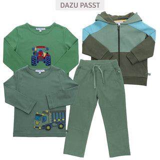 Hoodie Sweatjacke Pistachio Colorblock von Enfant Terrible