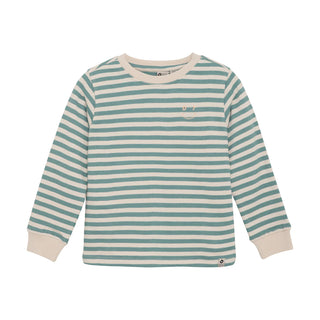 Sweatshirt Ocean Green Grün-Beige gestreift von Daily7Kids