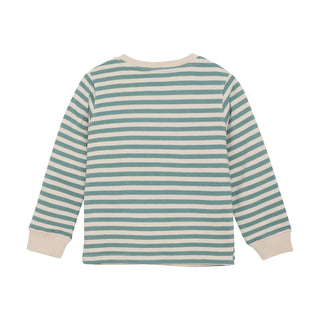 Sweatshirt Ocean Green Grün-Beige gestreift von Daily7Kids