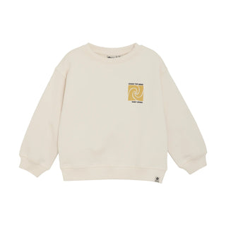 Sweater Beige mit schwarzem Rückenprint von Daily7Kids