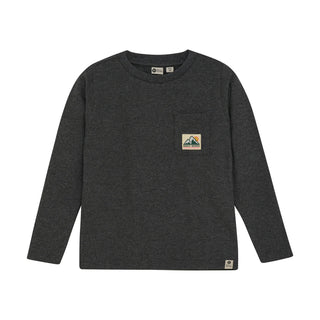Langarm Shirt Schwarz mit Brusttasche von Daily7Kids