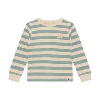 Sweatshirt Green Milieu Beige-Grün gestreift von Daily7Kids