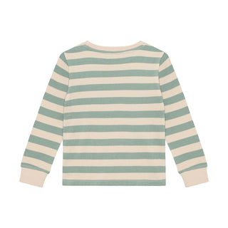 Sweatshirt Green Milieu Beige-Grün gestreift von Daily7Kids