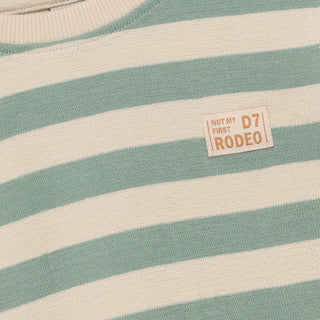 Sweatshirt Green Milieu Beige-Grün gestreift von Daily7Kids