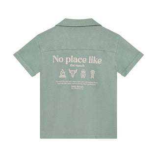 Polo T-Shirt Hemd Green Milieu Grün mit Rückenprint von Daily7Kids