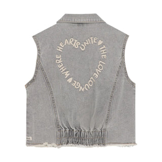 Jeans Gilet Grau verwaschen von Daily7Kids