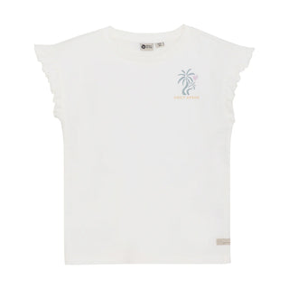 T-Shirt Weiss Capri mit Palmenprint von Daily7Kids