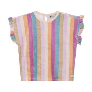 Terry Shirt Bunt gestreift von Daily7Kids