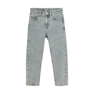 Jeans Denim blau mit blauen Herzen von Daily7Kids