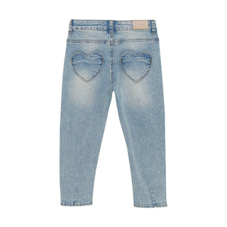 JEANS BLAU MIT HERZGESÄSSTASCHEN VON DAILY7KIDS