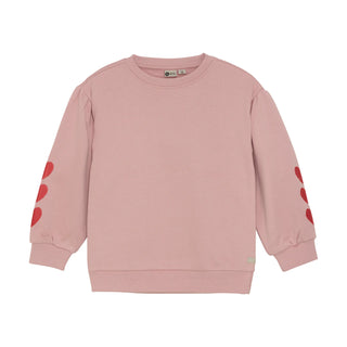 Sweater Rosa mit Herzstickerei von Daily7Kids