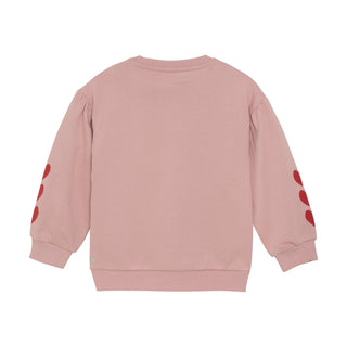 Sweater Rosa mit Herzstickerei von Daily7Kids