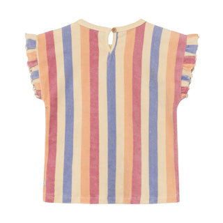 Terry Shirt Beige-Bunt gestreift von Daily7Kids