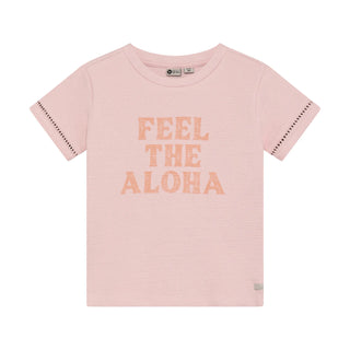 Baumwolle T-Shirt Rosa mit Aufschrift von Daily7Kids