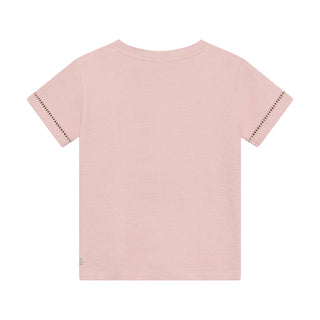 Baumwolle T-Shirt Rosa mit Aufschrift von Daily7Kids