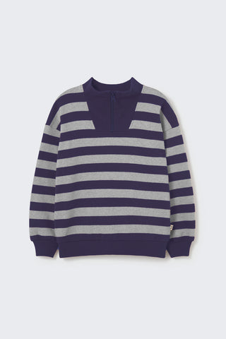 Pullover Alexis Blau-Grau gestreift von Cozmo