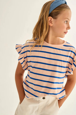 T-Shirt Aria Cloud Pink gestreift von Cozmo