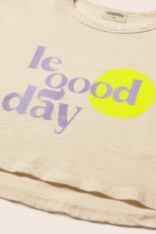 T-Shirt Aura Ivory "good day" von Cozmo