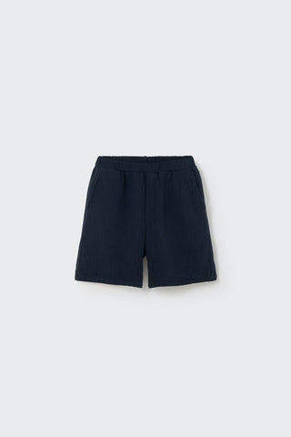 Musselin-Shorts Alex Navy Blau von Cozmo