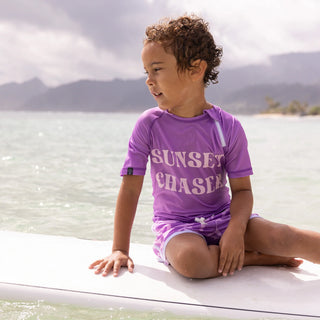 UV Badeshirt kurzarm Sunset Chaser Purple von Beach & Bandits
