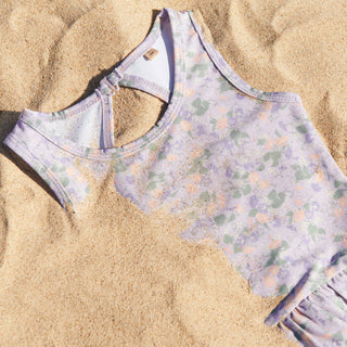 UV Badekleid Erna Purple Light Petunias Wheat