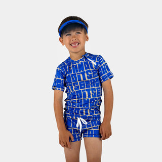 UV Badeshirt kurzarm Iconic Cobalt Blue von Beach & Bandits