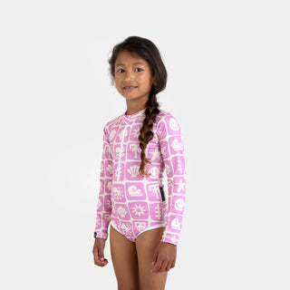 UV Badeanzug langarm Sea Smiley Pink von Beach & Bandits