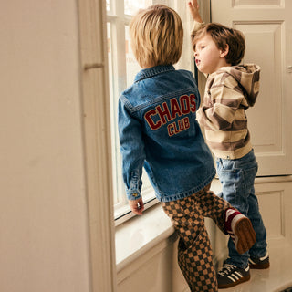Jeans Hemd Medium Denim mit Rückenprint von Daily7Kids