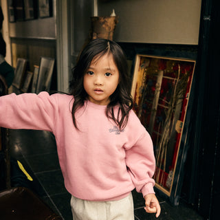 Pullover Lilas Mauve mit Rückenprint von Daily7Kids