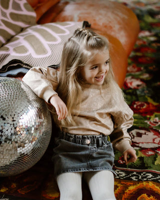 Jeans-Jupe Denim Schwarz von Daily7Kids