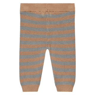 Baby Strickhose Grau-Braun gestreift von A Tiny Story