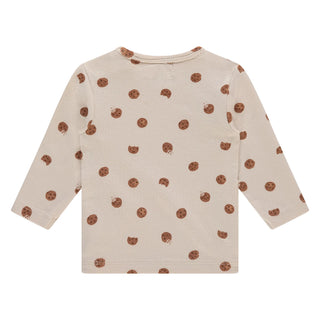 Modal Babyshirt Beige mit Cookieprint von A Tiny Story