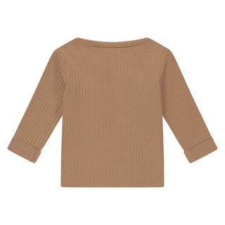 Modal Langarm Baby Wickelshirt Braun von A Tiny Story