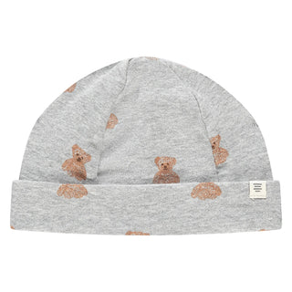 Modal Babymütze Grau mit Bärenprint von A Tiny Story