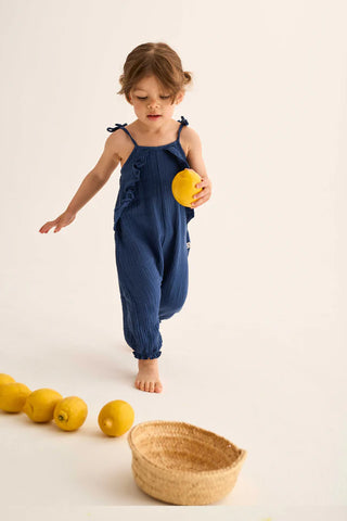 Baby Musselin-Romper Navy von Cozmo