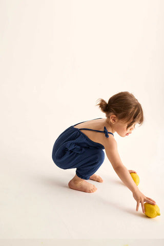 Baby Musselin-Romper Navy von Cozmo