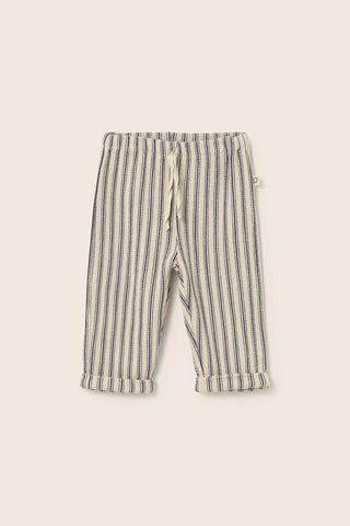 Baby Baumwollhose Enzo Ivory Blau gestreift von Cozmo