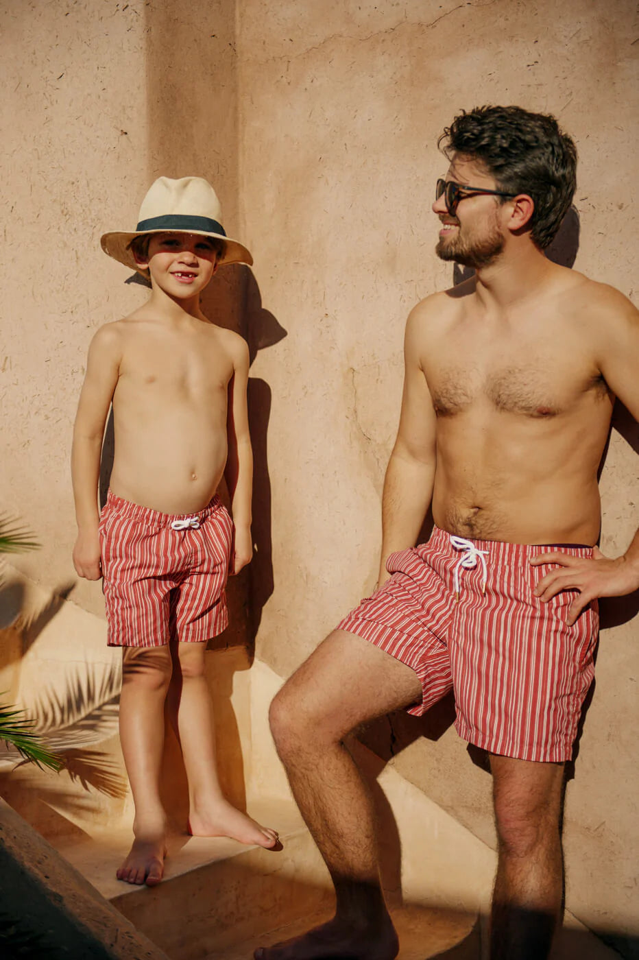 Badeshorts Riad Red für Jungs von elle and rapha