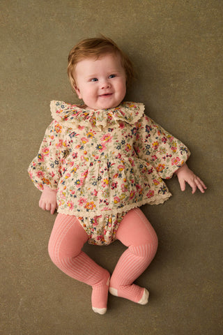 Langarm Romper India Cream Wild Flowers von Louise Misha