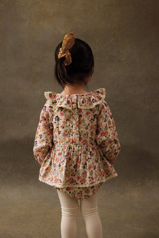 Langarm Romper India Cream Wild Flowers von Louise Misha
