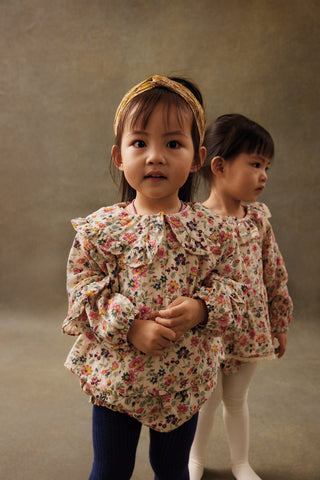 Langarm Romper India Cream Wild Flowers von Louise Misha