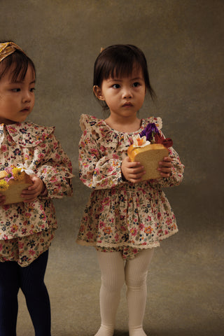 Langarm Romper India Cream Wild Flowers von Louise Misha