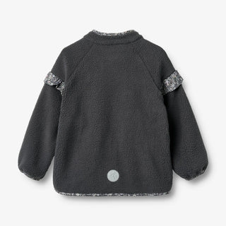Fleecejacke Ellena Black Sea mit Blumenmuster von Wheat